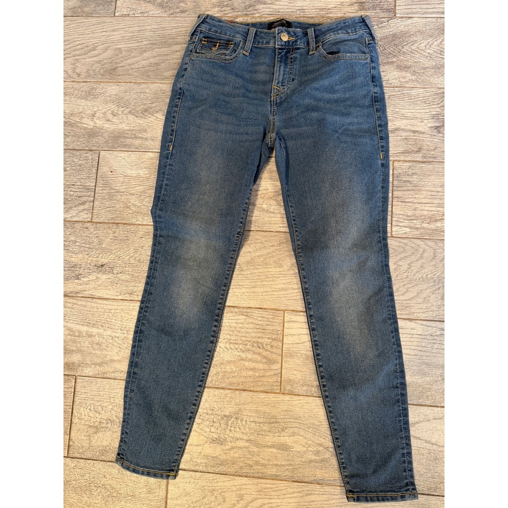 True Religion Jennie Curvy Super‎ Skinny Jeans 28 Mid Rise Denim Womens Jean
